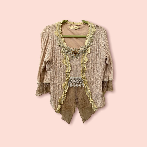 Pretty Angel - linen , cotton, natural stunning top - Picture 7 of 10